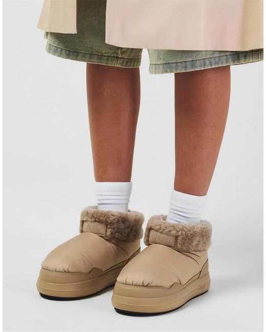 Chloé Natural Polar Ankle Boots