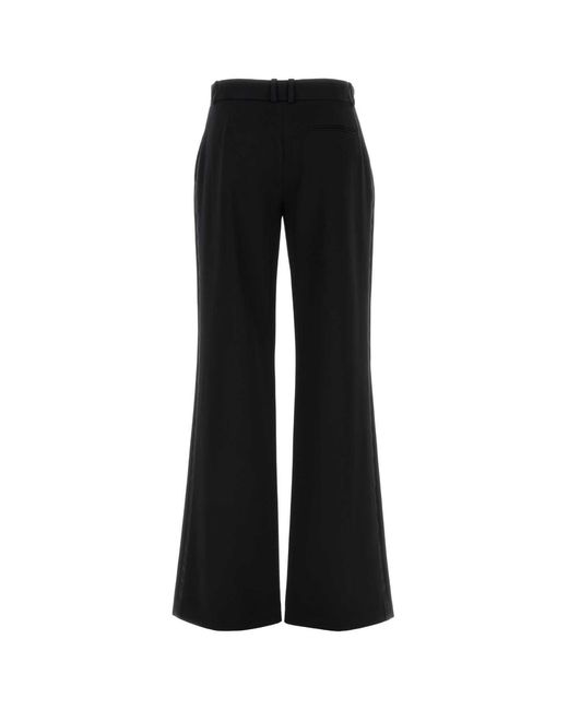The Row Black Wool Lind Pant