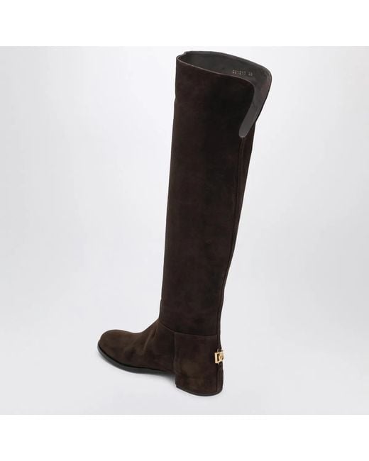 Dolce & Gabbana Black Dolce&Gabbana High Suede Boot