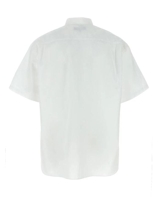 Comme Des GarÃ§ons Homme White Logo Embroidery Shirt for men