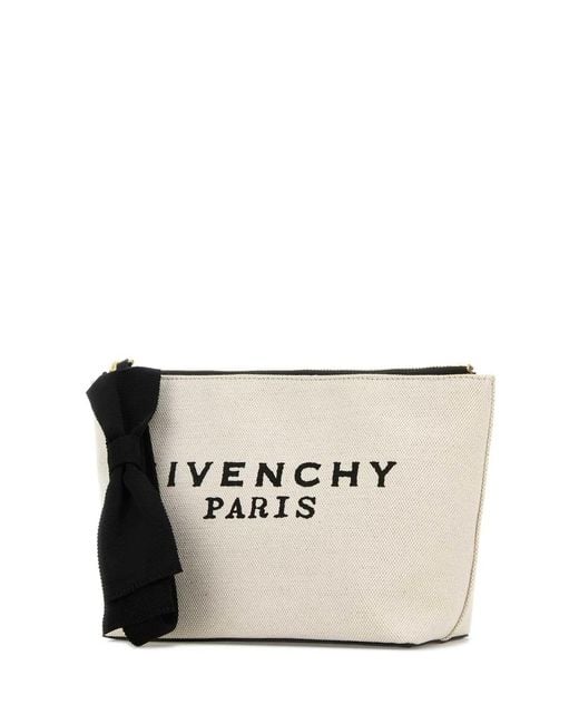 Givenchy White Small Logo Pouch