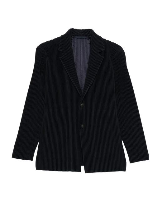 HOMME PLISSÉ Blue Homme Plisse Homme Pliss㉠Issey Miyake Two-Button Jacket for men