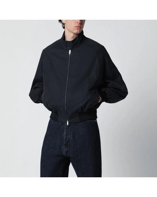 Studio Nicholson Blue Over Bomber Jacket Ink Cotton-Blend for men