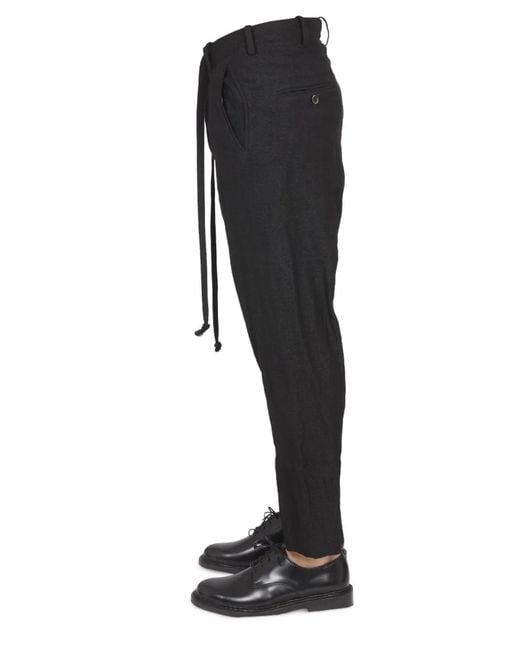 Uma Wang Black Pooja Pants for men