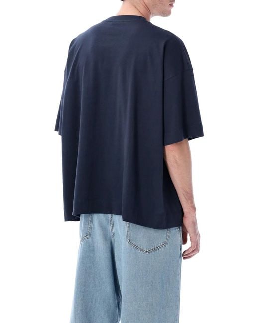 Dries Van Noten Blue Oversized T-Shirt for men