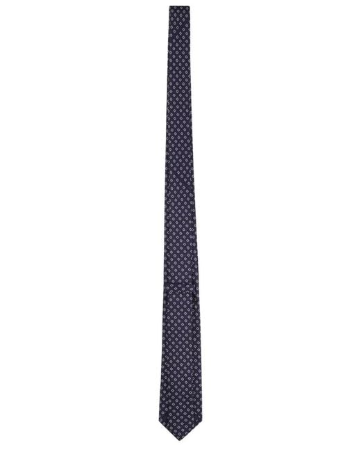 Tagliatore Blue Silk Tie for men