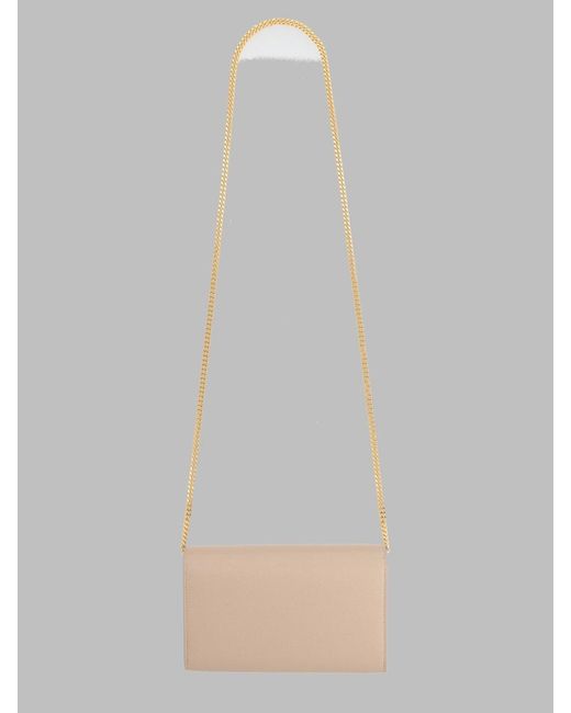 Saint Laurent White Pochette "Uptown" Con Catena
