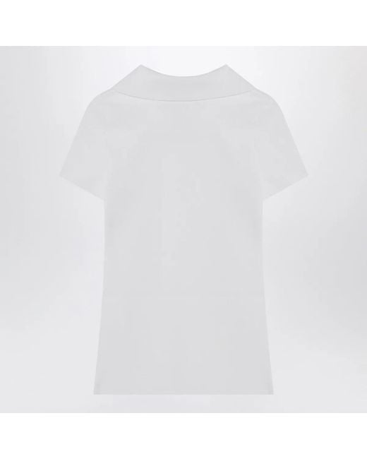 Balenciaga White Short-Sleeve Nano Bb Tank Top