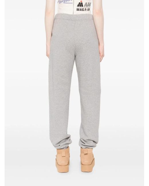 The Attico Gray Cotton Sweatpants