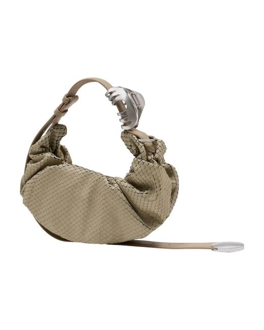 DIESEL Metallic Pmu Polyurethane Thermoplastic Polyurethanes Shoulder Bag