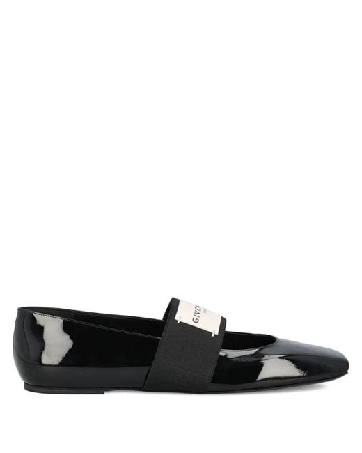 Givenchy Black Calf Leather Ballerinas