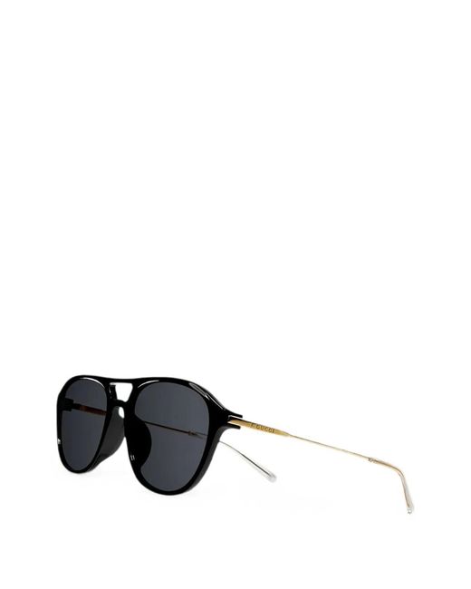 Gucci Black Rectangular Frame Polarized Sunglasses