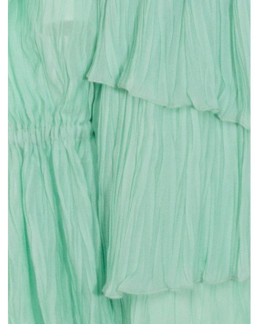 Blumarine Green Lily Viscose Dress