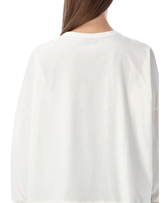 Studio Nicholson White Loop Cotton Jersey Long Sleeve T-Shirt