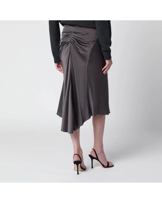 Victoria Beckham Black Bela Midi Skirt