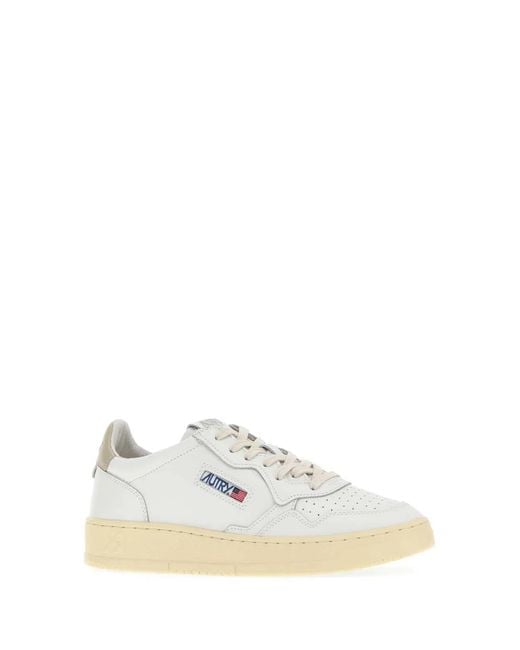 Autry White Medalist Low Ll27 Lea for men