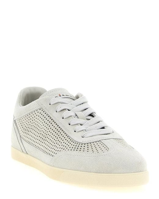 Kiton White Suede Sneakers for men