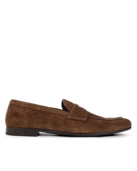 Prada Brown Goat Leather Loafers for men