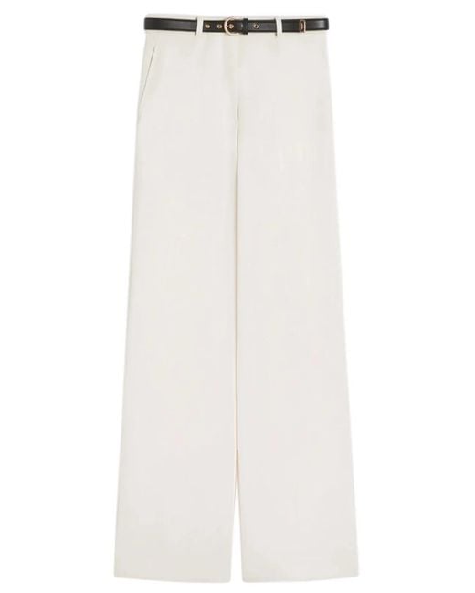 Max Mara White Mstamico Cady Trousers