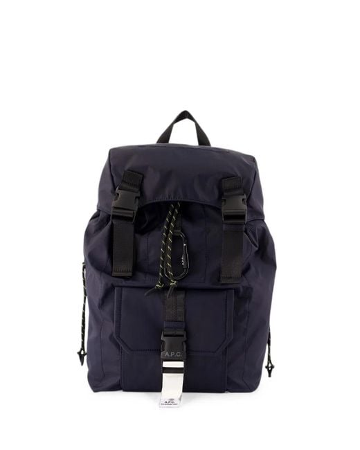 A.P.C. Blue Polyamide Trek 2.0 Backpack for men