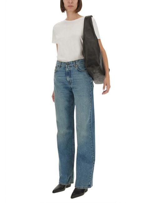 Haikure Blue Denim Cotton Jeans