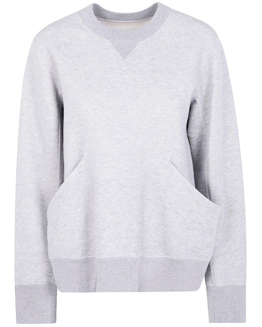 Sacai Gray "Sponge Sweat" Pullover