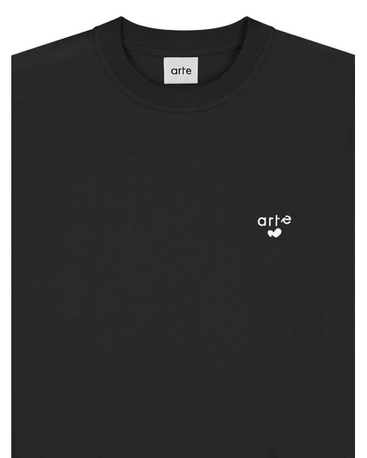 Arte' Black "Heart" Logo T-Shirt for men