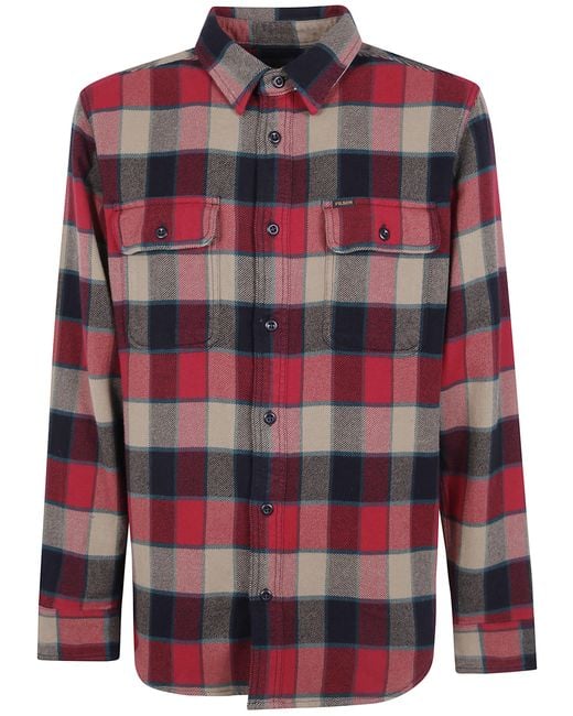 Filson Red "Vintage Flannel Work" Shirt for men