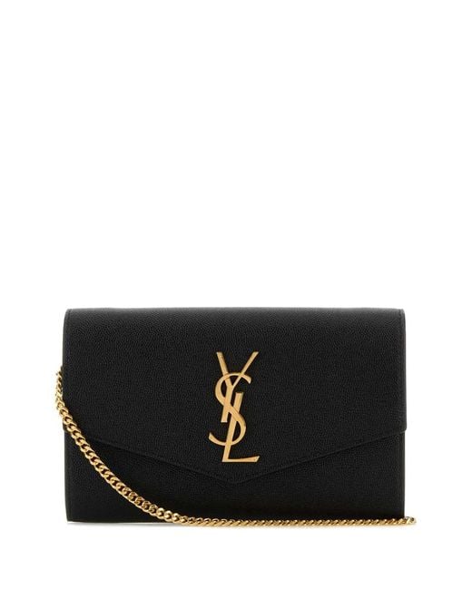 Saint Laurent Black Ysl Flap Chain(338Y)