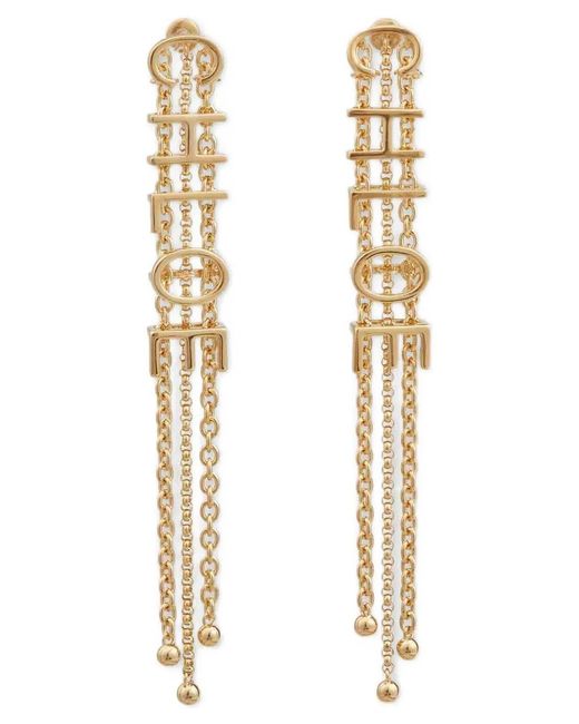 Chloé Metallic 'Lettering' Pendant Earrings