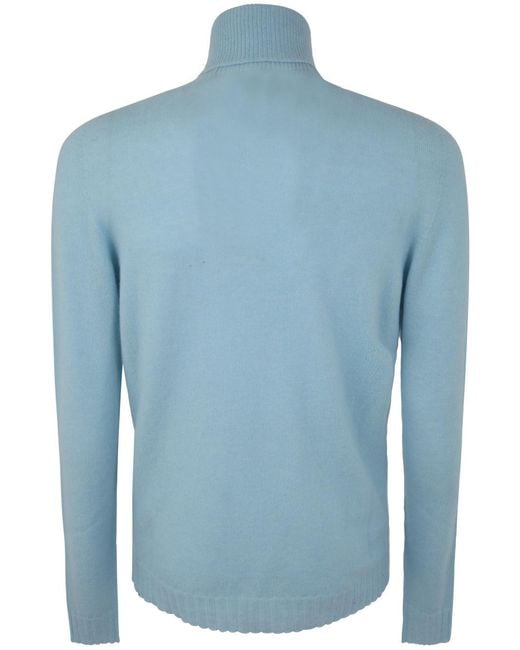 MD75 Blue Cashmere Turtle Neck Sweater