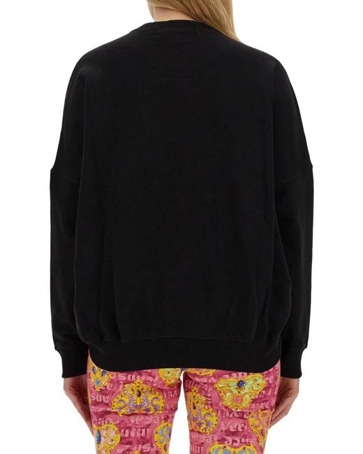 Versace Jeans Couture Black Sweatshirt With Logo