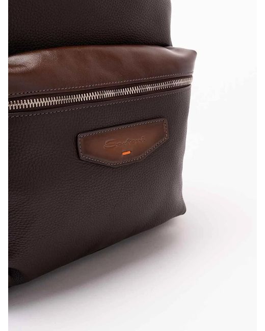 Santoni Brown Backpack for men