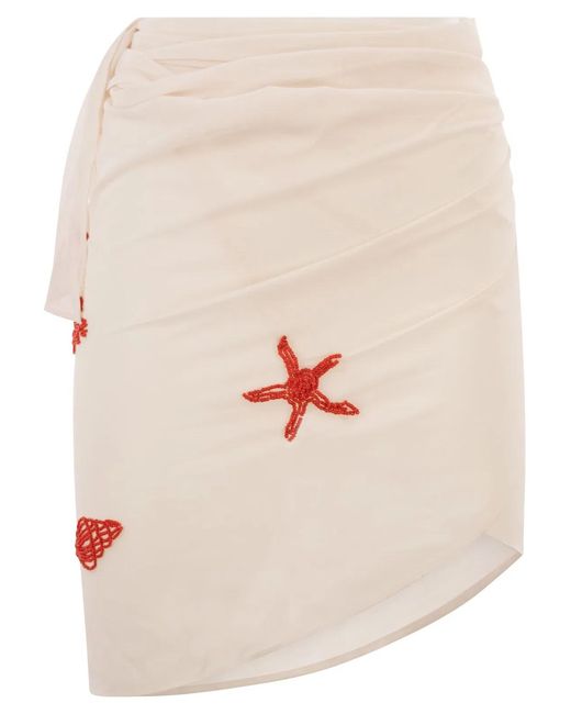 Mc2 Saint Barth Natural Wrap Skirt