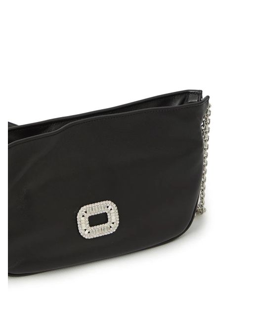 Roger Vivier White Micro Pilgrim Leather Bag