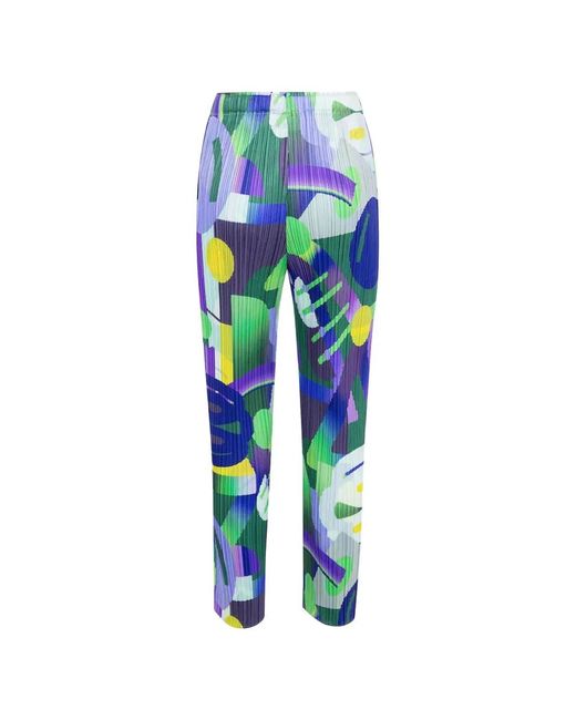 Pleats Please Issey Miyake Blue Pleats Please By Issey Miyake "Playground" Trousers