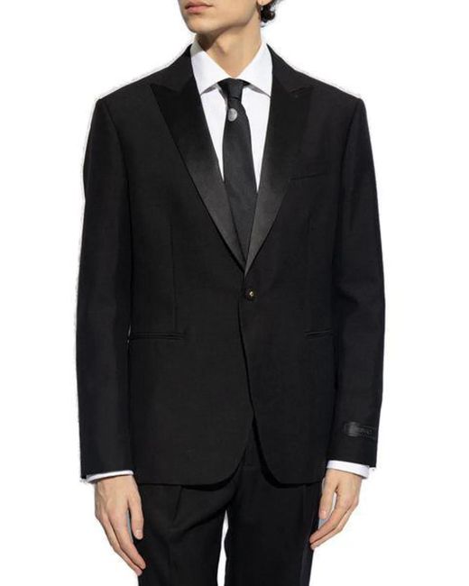 Versace Black Evening Jacket With Duchesse Details for men
