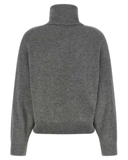 Brunello Cucinelli Gray English Ribbed Sweater