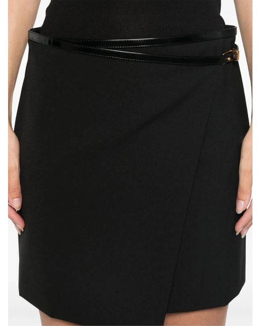 Philosophy Di Lorenzo Serafini Black Crepe Belted Wrap Dress