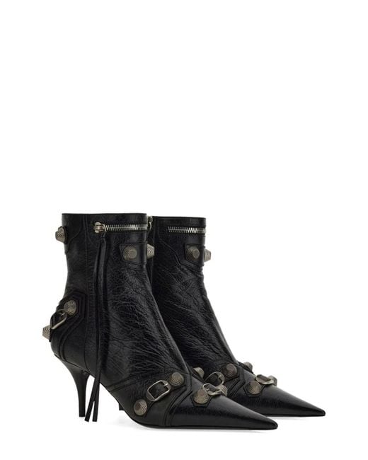 Balenciaga Black Pointed Upper Heel Boots