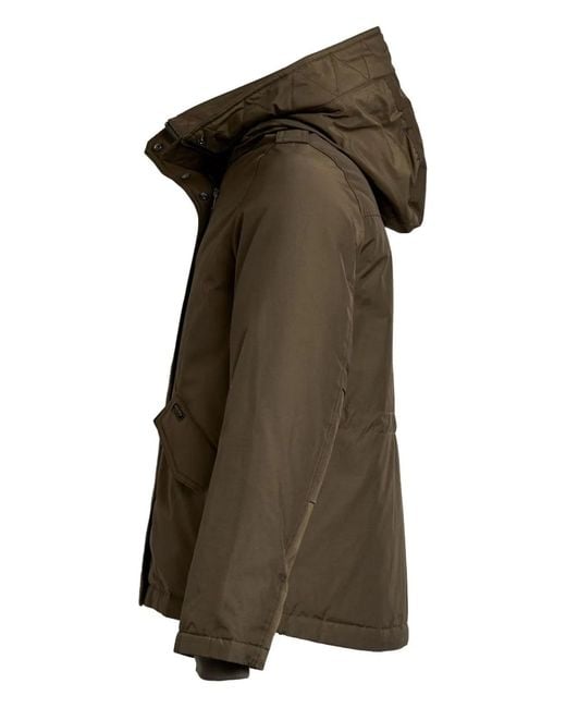 Woolrich Green Quilted Hooded Jacket