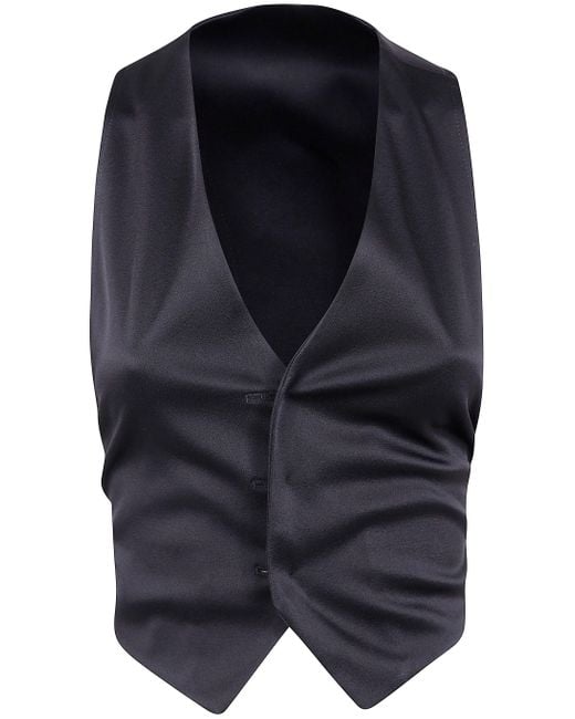 Ann Demeulemeester Blue "Mary" Micro Waistcoat