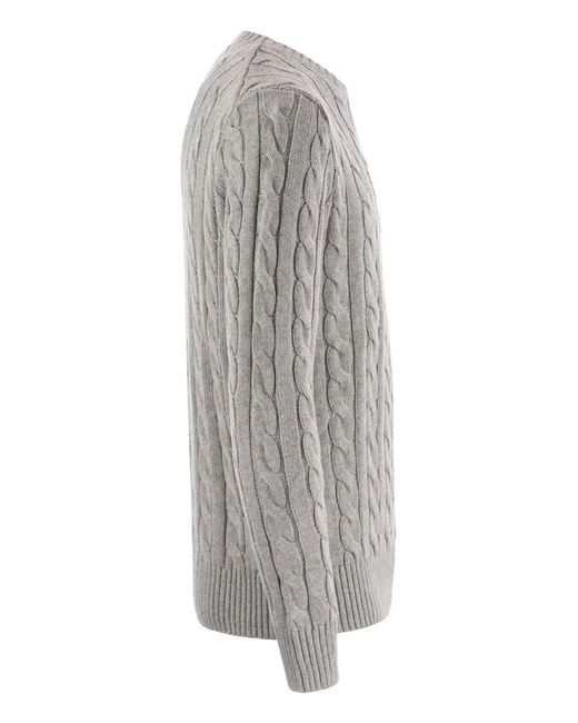 Polo Ralph Lauren Gray Plaited Cotton Jersey for men