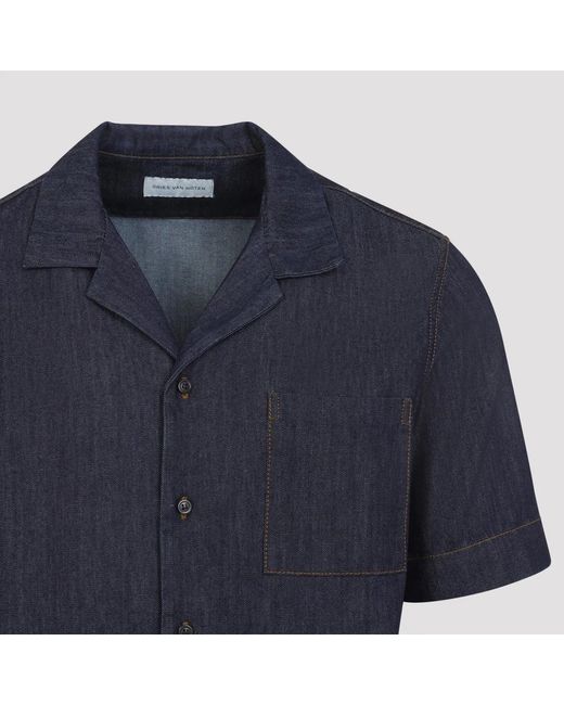 Dries Van Noten Blue Carltone Shirt for men