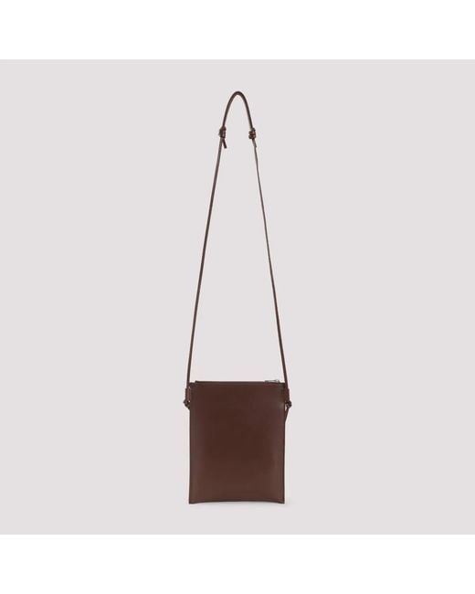 Céline Brown Chocolate Lamb Leather Sharp Pouch for men