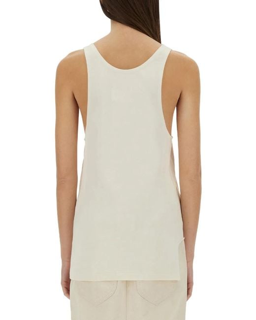 Maison Margiela White Viscose Cotton Tops