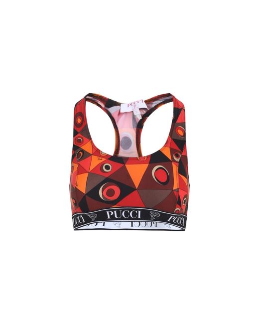 Emilio Pucci Red Polyamide Bra Top