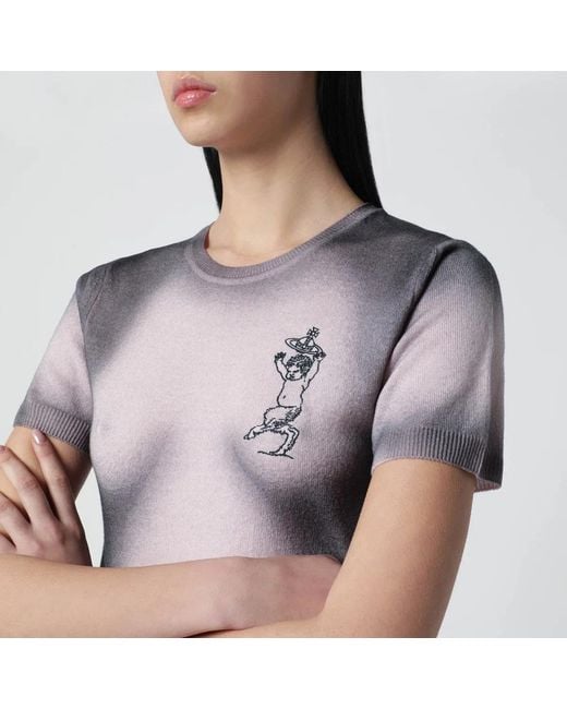 Vivienne Westwood Gray Dégradé-Effect Knit Top