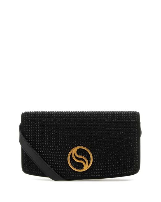 Stella McCartney Black Alter Mat Mini S-Wave Wallet