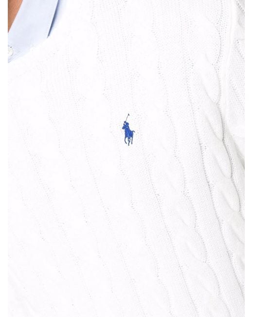 Polo Ralph Lauren White Cotton Sweater Pullover for men